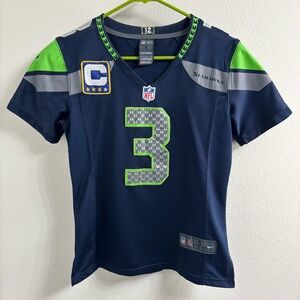 NFL Russell Wilson Seattle Seahawks Nike Vapor Limited Captain Jersey Women’s S